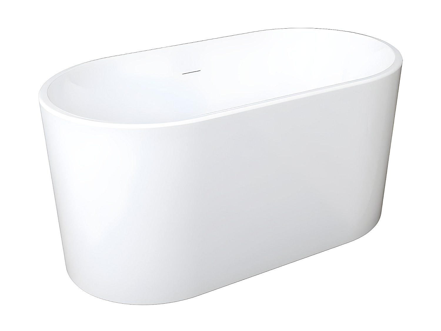 BADEWANNE - 130 cm x 71 cm - Acryl - Weiß - Weiß, Kunststoff (130/58/71cm) - Vente-Unique