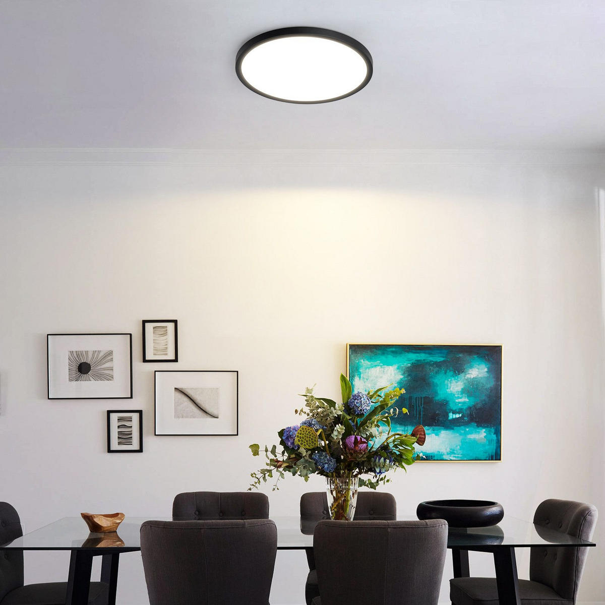 LED-DECKENLEUCHTE Maldonado 18/18/2.6 cm - Schwarz, Kunststoff (18/18/2.6cm) - Nettlife