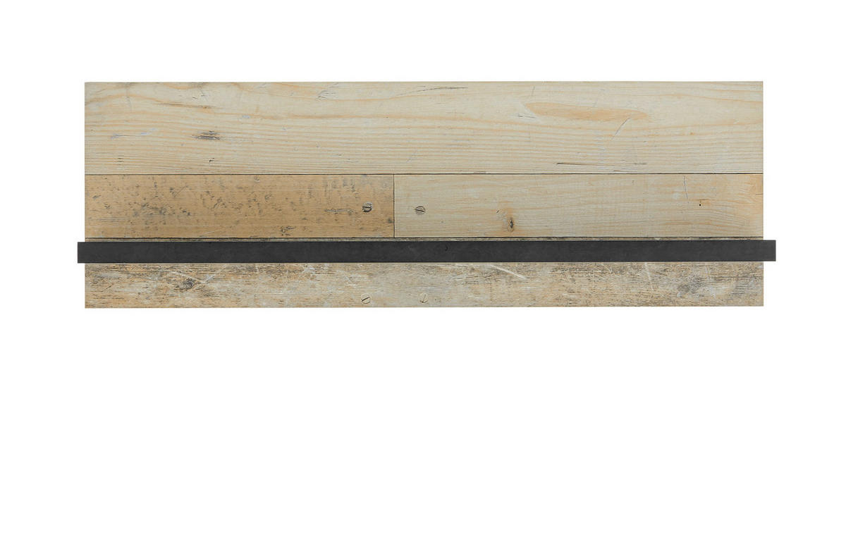 WANDREGAL Used Wood hell, anthrazit, Küchenregal 90 cm - Anthrazit/Naturfarben, Holzwerkstoff (90/30/21cm) - Furn.Design