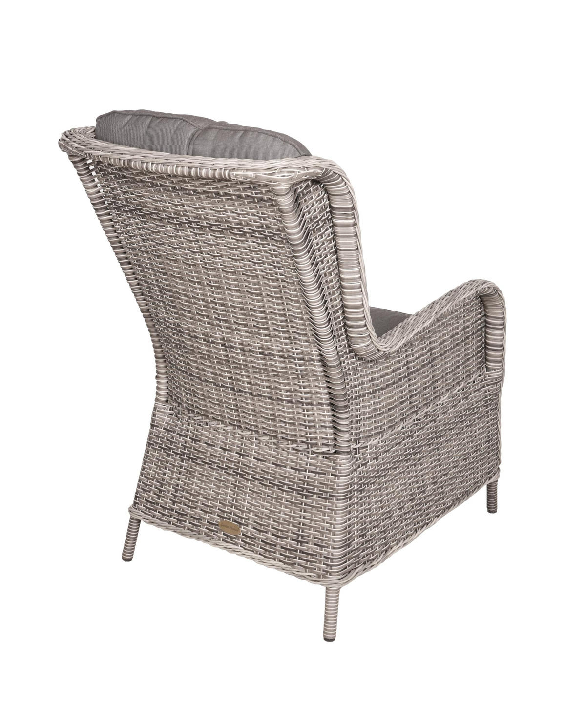 GARTENSTUHL Nara mit Beistelltisch Grau Gartenstuhl-Set - Grau, Kunststoff (68/98/90cm) - DELUKE