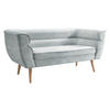 SOFA Bal 2 - Hellgrau/Naturfarben, Holz/Textil (142/75/74cm) - MIRJAN24