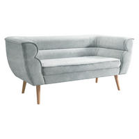 SOFA Bal 2 - Hellgrau/Naturfarben, Holz/Textil (142/75/74cm) - MIRJAN24
