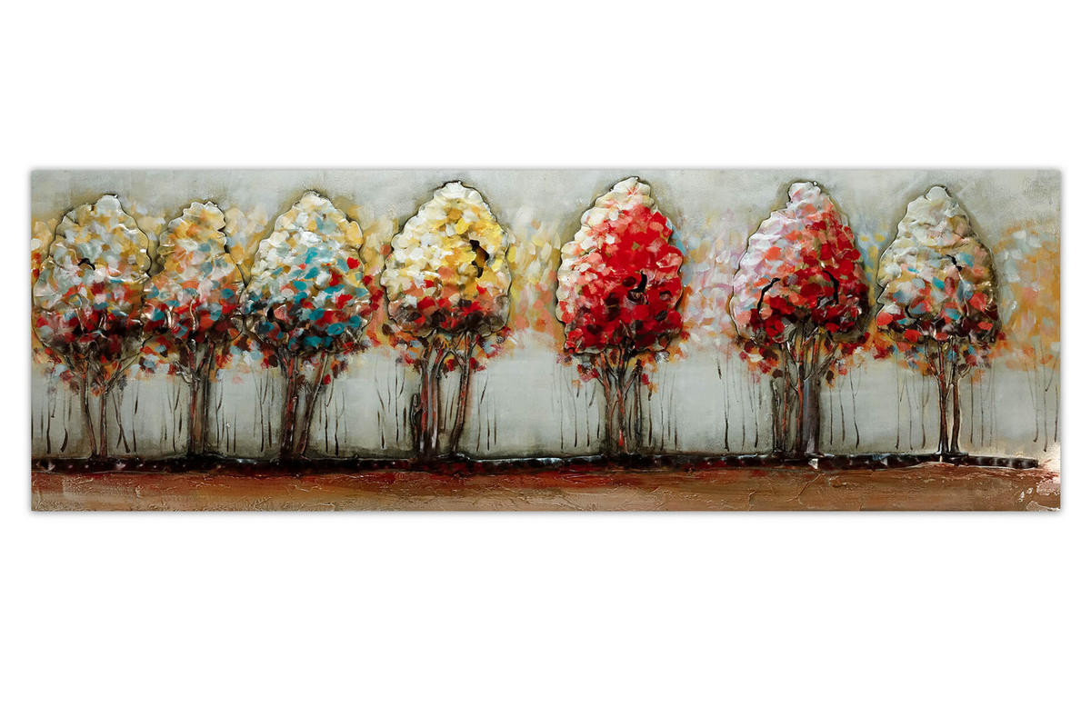 METALLBILD Bunt 150/50 cm - Beige/Multicolor, Metall (6.4/50cm) - KUNSTLOFT