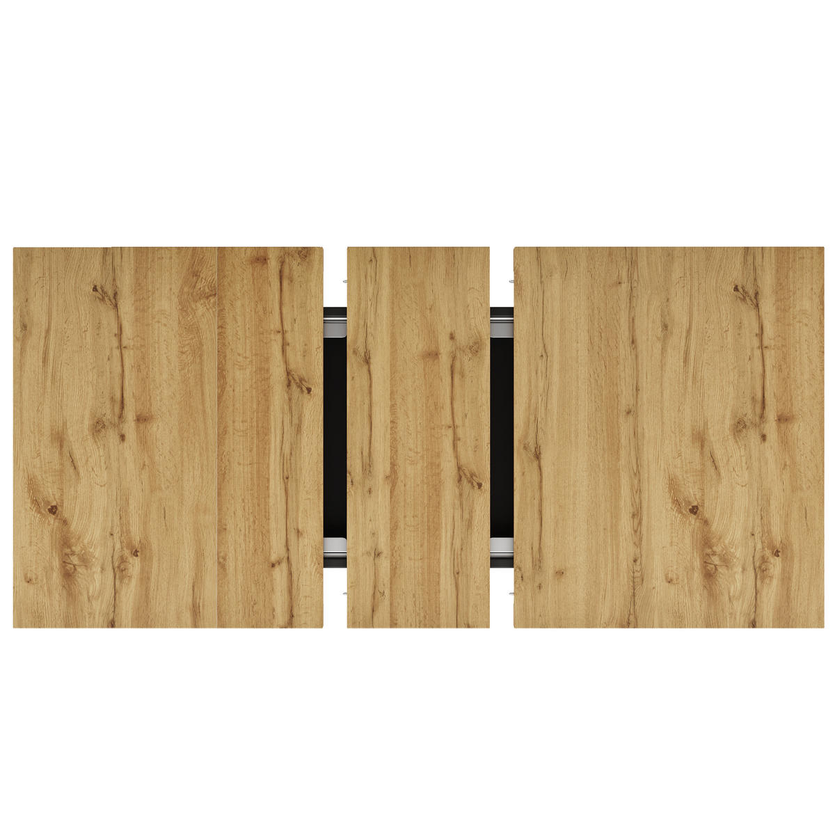 AUSZIEHTISCH Holzoptik Schwarz 110-140/80/76 cm - Schwarz, Holz (80/110/76cm) - PANGIVO