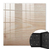 SCHLÜSSELBOX Schwarz 30x30 cm- Türöffnung nach rechts - Holzstruktur - Beige, Metall (30/30/5cm) - TULUP