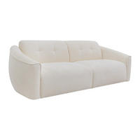 4-SITZER Schlafsofa mit Schnellverstellung aus weißem Bouclé-Stoff - Liegefläche 160 cm - 16 cm Matratze mit Memory-Schaum ASUFA - Weiß, Textil (228/80/100cm) - Vente-Unique