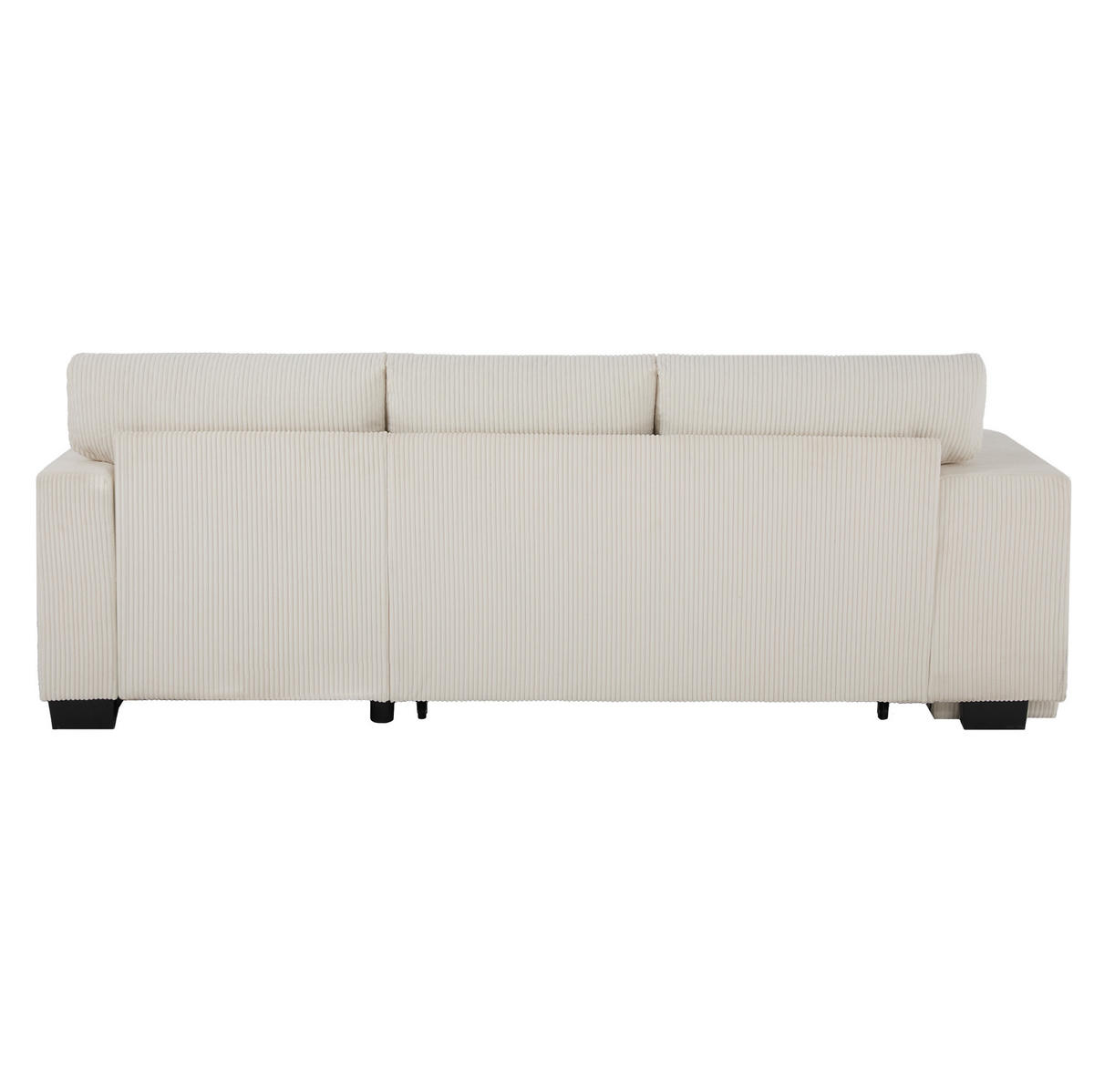 ECKSOFA 231/131.5/84 cm Beige aus Cord mit Schlaffunktion und Stauraum - Beige, Textil (131.5/231cm) - OKMYHOME