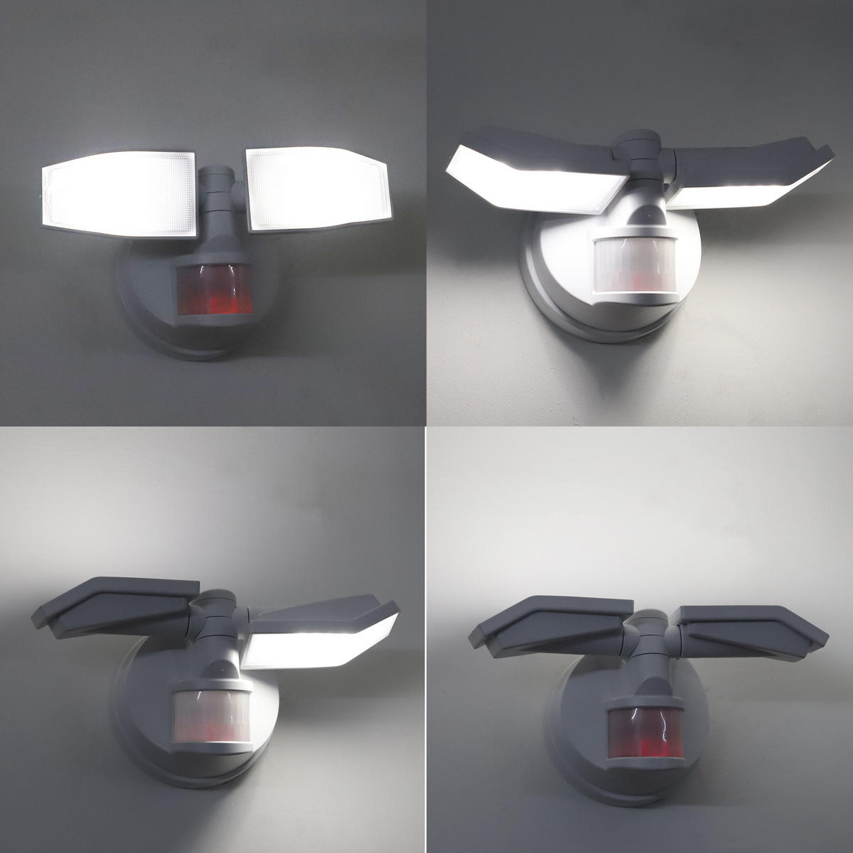 LED-BATTERIE Strahler mit Bewegungsmelder Batteriebetrieben 24x12x12,5cm Weiß - Weiß, Kunststoff (11.5/24/12.5cm) - Northpoint