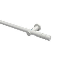 GARDINENSTANGEN-SET Platon Elanto 140 cm, 1-läufig (ohne Ringe), 20 mm Ø Weiß - Weiß, Metall (140cm) - INTERDECO