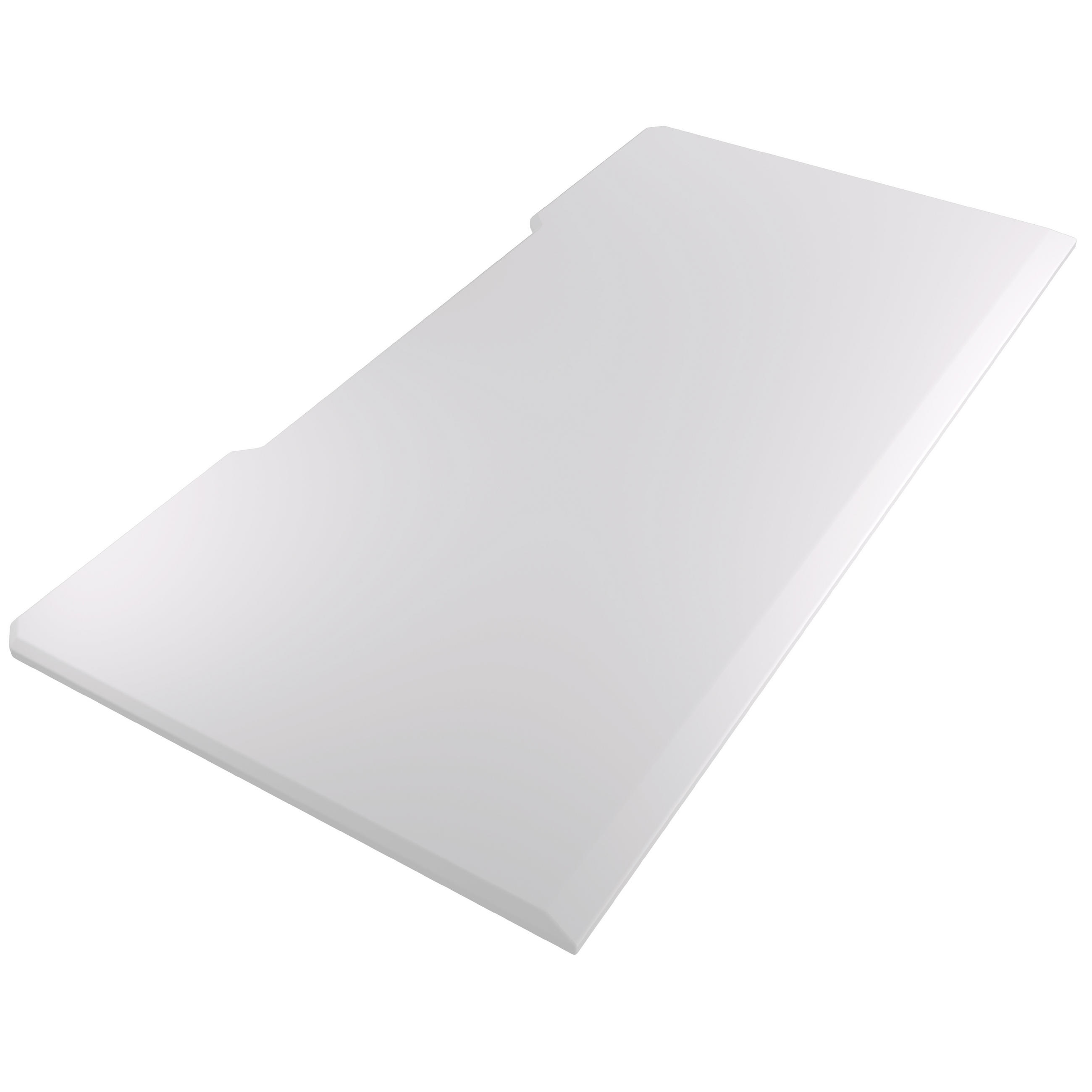TISCHPLATTE 180x80, Schreibtischplatte 180x80 cm - Outline, Weiß - Weiß, Holzwerkstoff (180/80/2.5cm) - Ultimate Setup