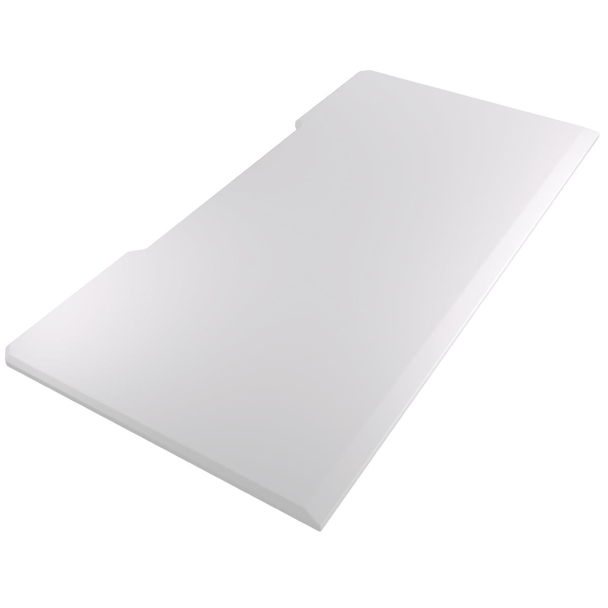TISCHPLATTE 180x80, Schreibtischplatte 180x80 cm - Outline, Weiß - Weiß, Holzwerkstoff (180/80/2.5cm) - Ultimate Setup