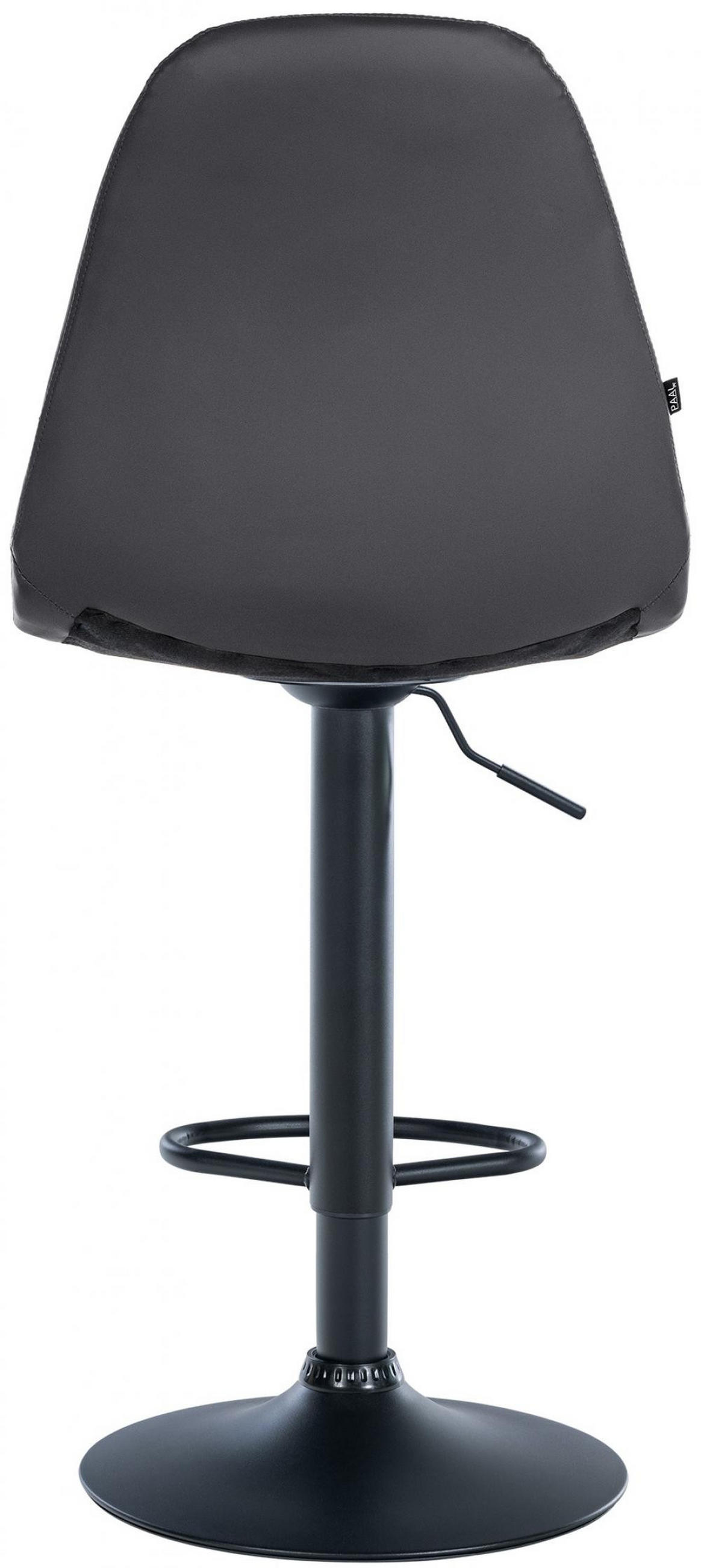 BARHOCKER Metall Schwarz - Schwarz, Textil/Metall (47/58/56cm) - CLP