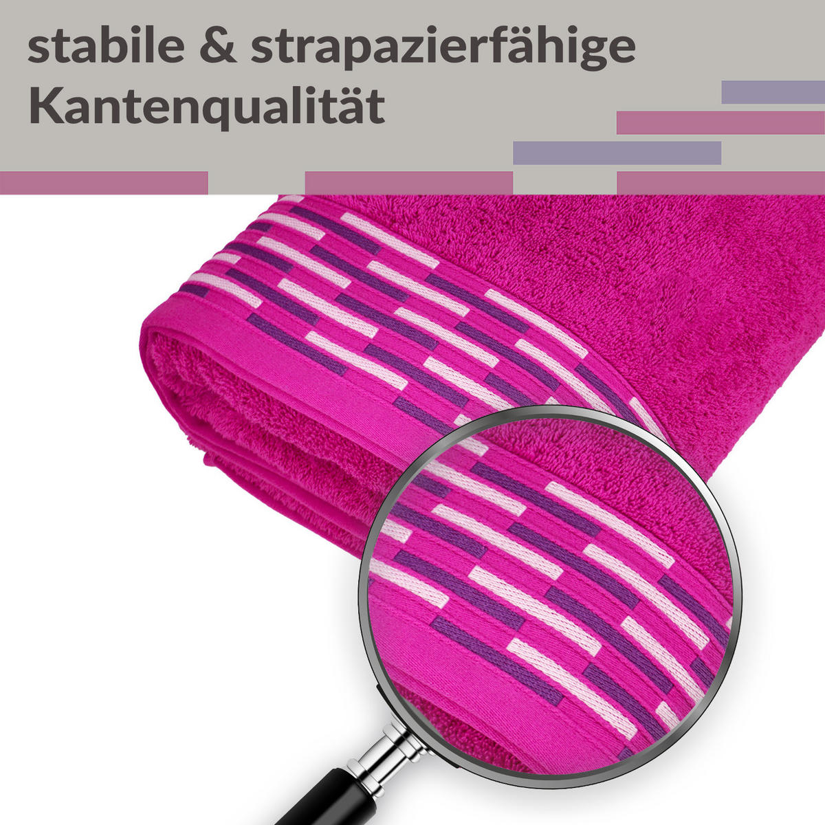 SAUNATUCH Lugano Purpur 80x200 cm - Pink, Textil (80/200cm) - Lashuma