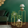 BLUMENSTÄNDER quadrat Gold 30/30/90 cm 3er Set - Goldfarben, Metall (30.0/30.0/90.0cm) - ML-DESIGN