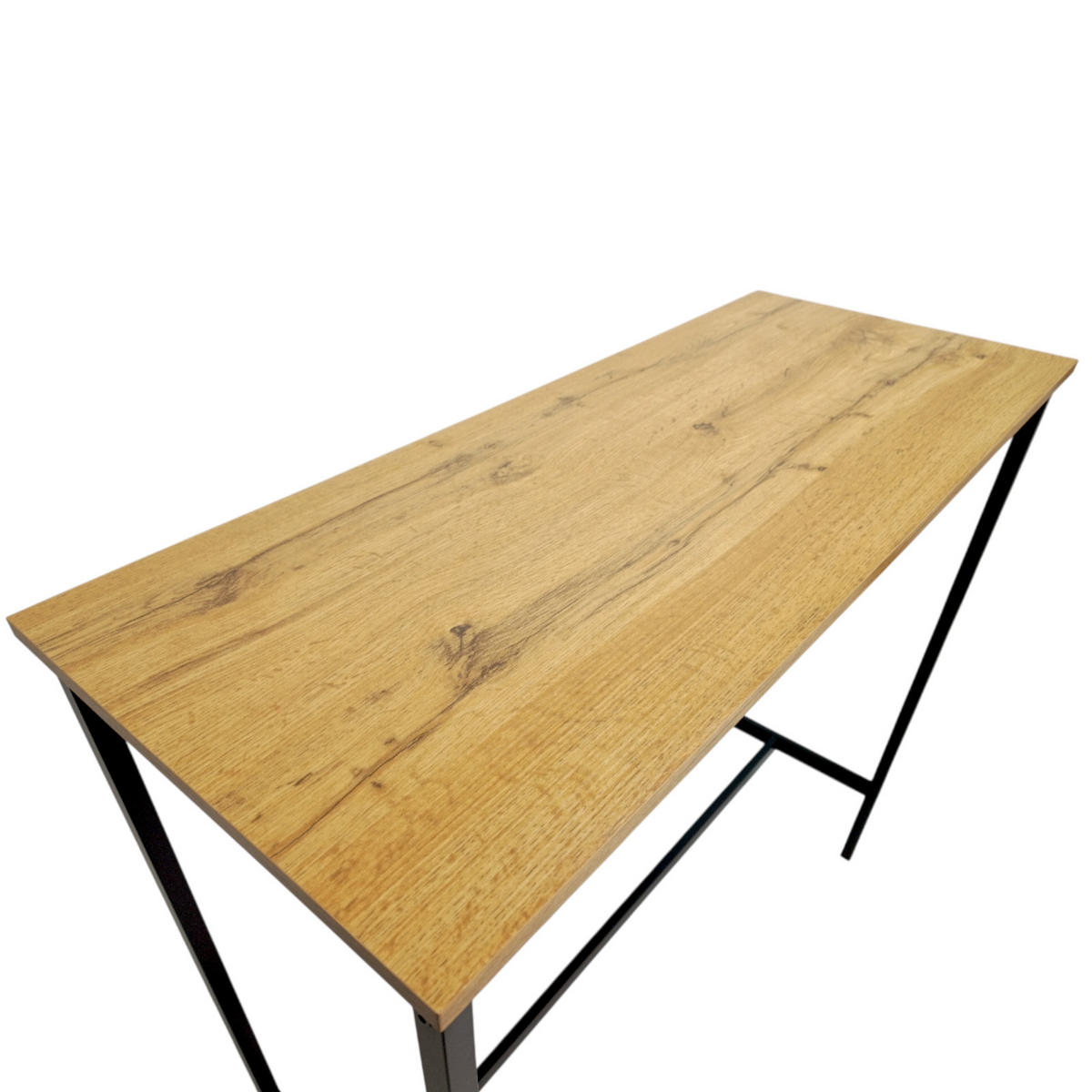 BARTISCH Holzoptik Metall Eichefarben Schwarz Küchentisch 100×40×90 cm - Eichefarben/Schwarz, Holzwerkstoff/Metall (40/100/90cm) - Begryf