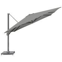 AMPELSCHIRM quadratisch 3.5 x 3.5 m Challenger T¹ Premium 360° kippbar grau/anthrazit - Grau, Metall (350/350cm) - Platinum