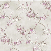 TAPETE Blumen 53 cm x 10 m - Lila, Papier (53/1000cm) - Sanders & Sanders