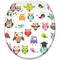 WC-SITZ Owl - Multicolor, Holzwerkstoff (38/6/47cm) - Sanilo