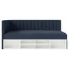 JUGENDBETT Ventrio Dunkelblau Easy-Clean-Samtbezug 90x200 cm - Graphitfarben, Kunststoff/Textil (90/200cm) - Selsey