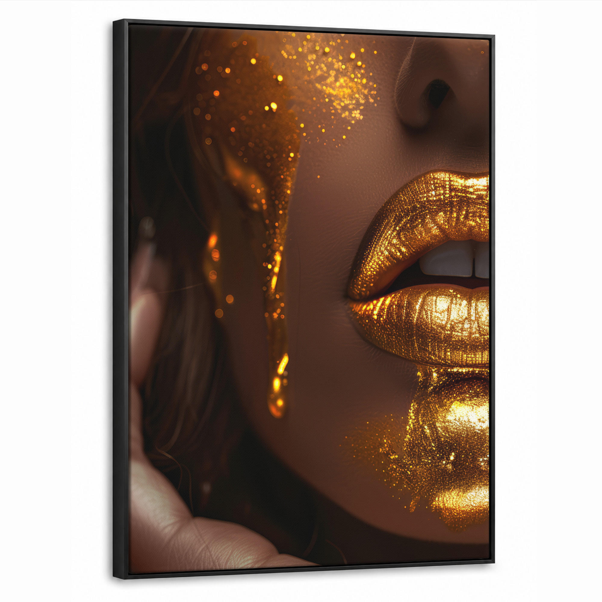MuchoWow Leinwand Gold 60x80 cm