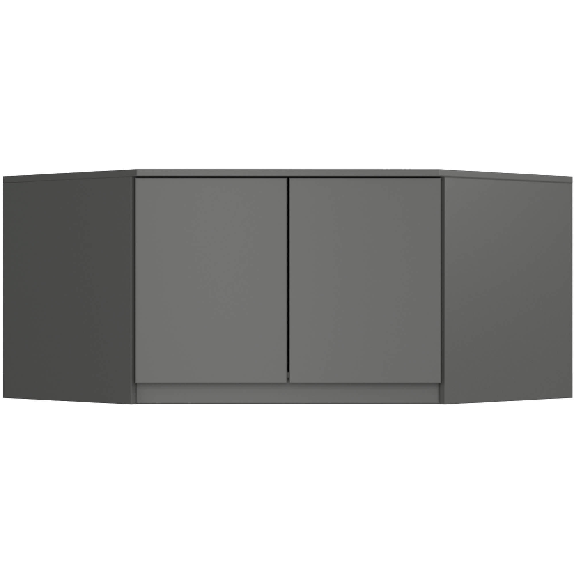 AUFSATZSCHRANK Graphitgrau 100x50x55 cm - Graphitfarben, Holzwerkstoff (100/55/50cm) - Akord