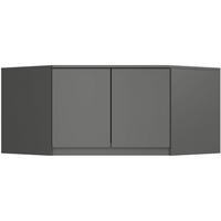 AUFSATZSCHRANK Graphitgrau 100x50x55 cm - Graphitfarben, Holzwerkstoff (100/55/50cm) - Akord