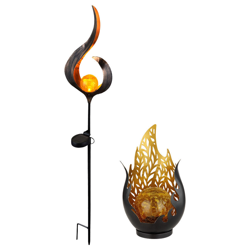 LED AUSSENLEUCHTE Metall Bronze - Bronzefarben, Glas (16.7/6/90cm) - Globo Lighting