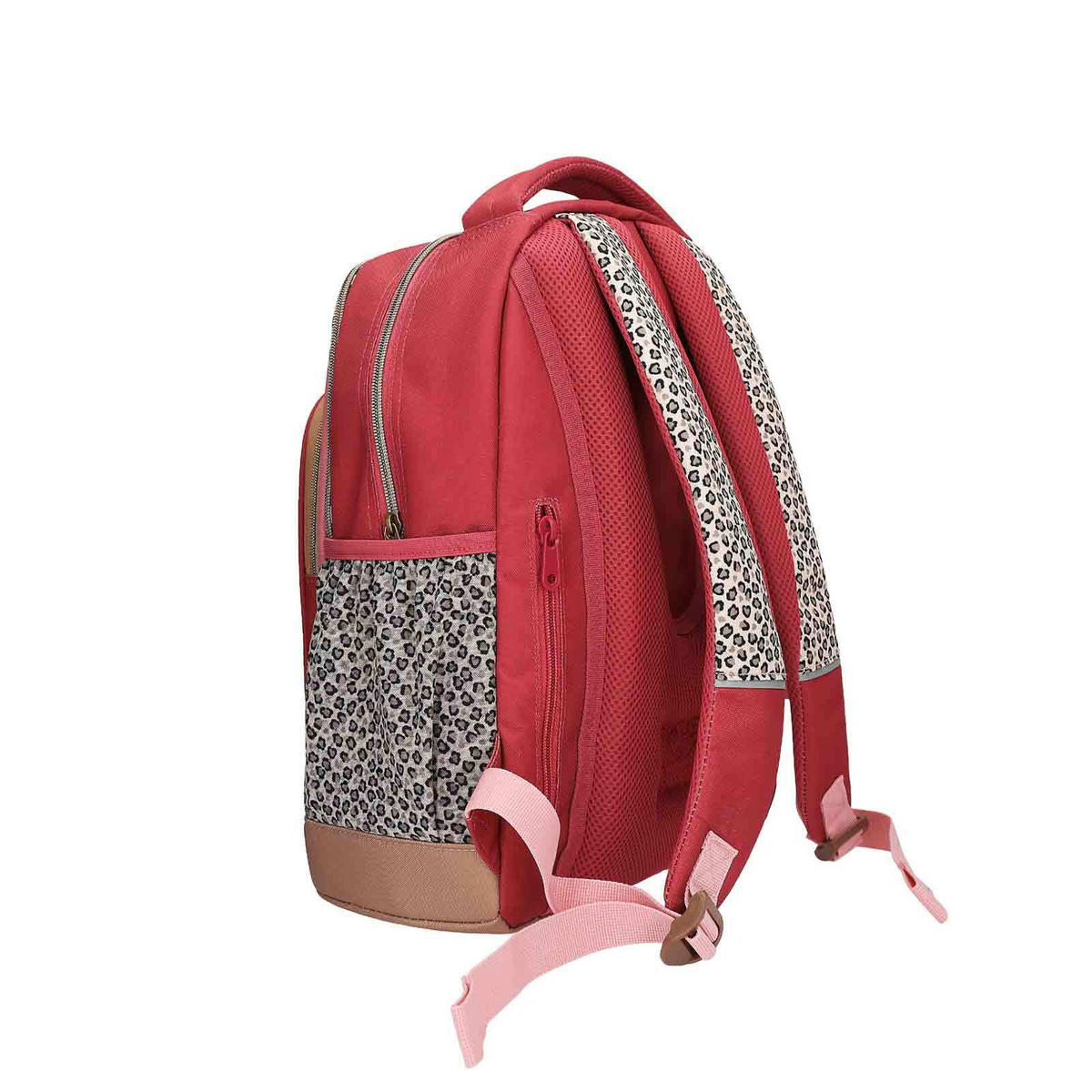 SCHULRUCKSACK LEOHEART TOPModel rosa-rot 21 x 34 x 44 cm - Rot/Rosa, Textil (34/21cm) - Depesche Germany