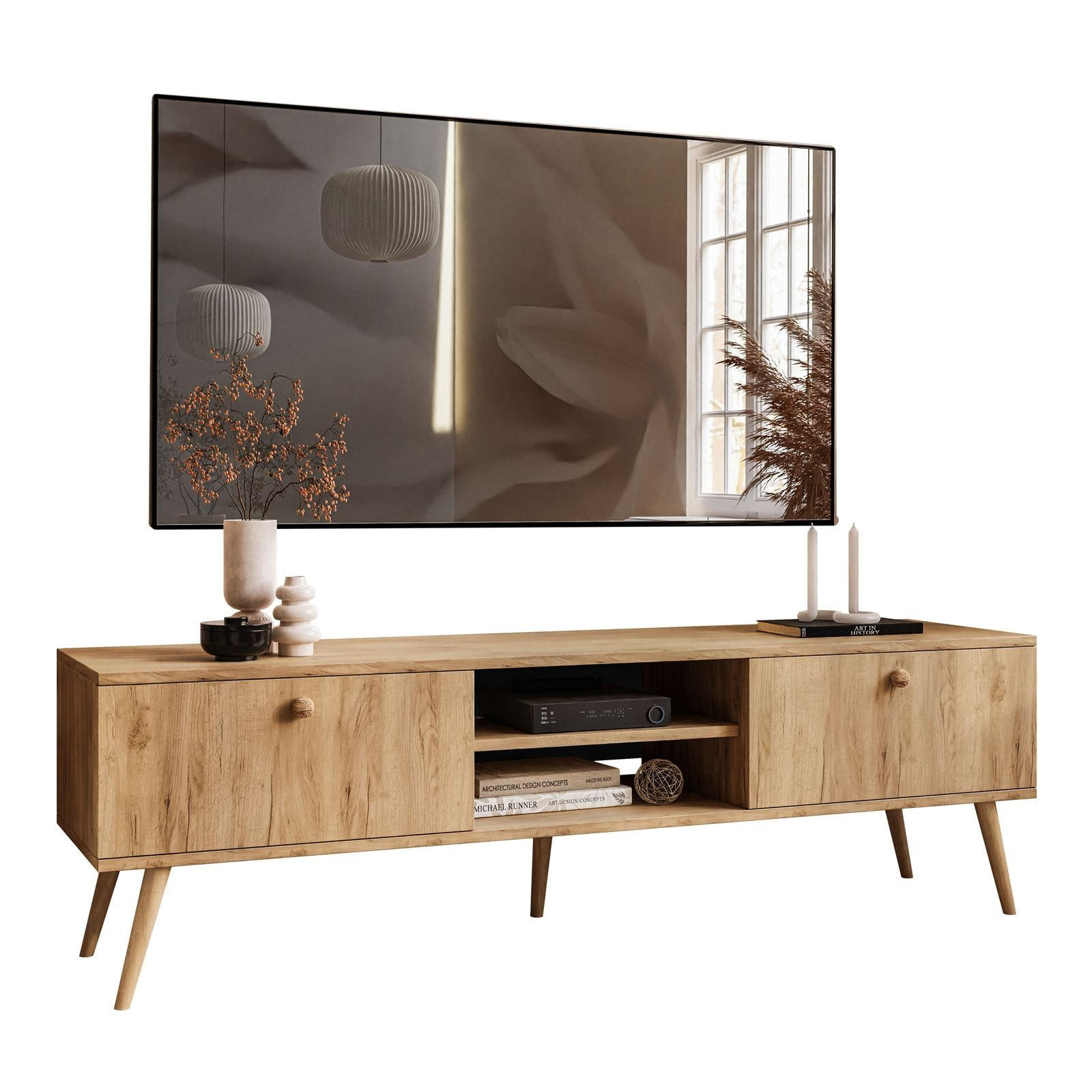 TV-SCHRANK HARMONY 170 cm Craft Gold Eiche - Eichefarben, Holzwerkstoff (170/50/41cm) - Lookway