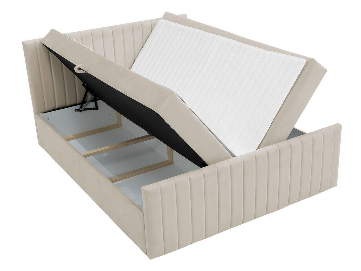 BOXBETT Tirulo Fix - Blau/Schwarz, Holzwerkstoff/Kunststoff (180/200cm) - MIRJAN24