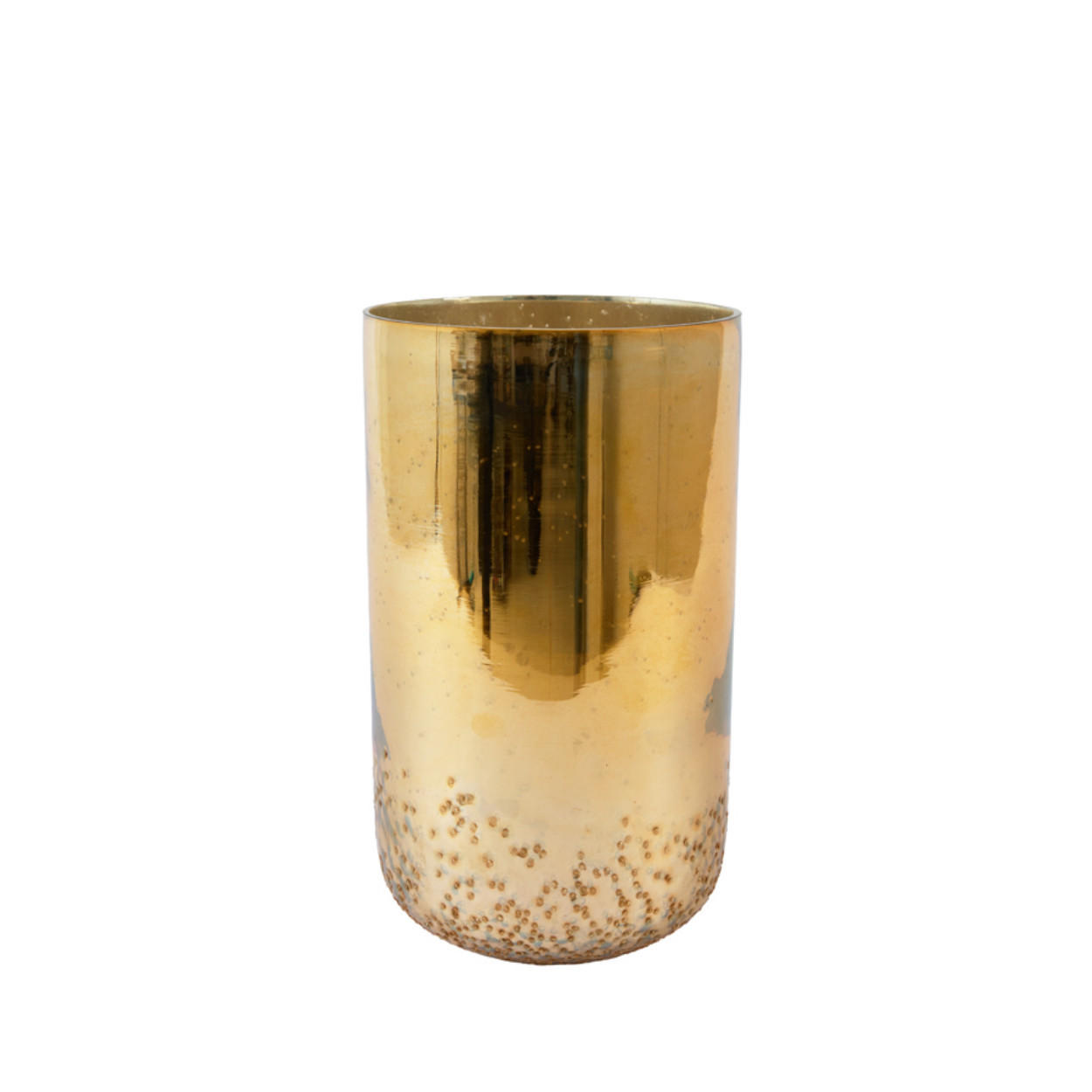 WINDLICHT Mirjoli - Gold - 17/17/30 cm - Goldfarben, Glas (17/30/17cm) - Light & Living