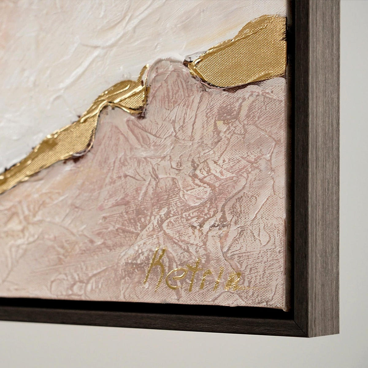 GEMÄLDE Malve Schattenfugenrahmen Grau 200x100 cm - Grau, Holz (200/100cm) - YS-art gallery