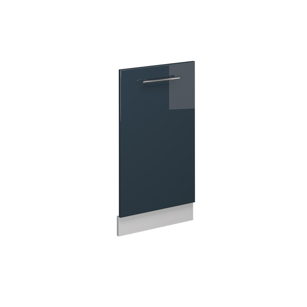 DISKMASKINENS FRONTPANEL Fame-Line Mörkblå högblank 45 cm utan bänkskiva Mörkblå, Vit 81.8/45/1.6 cm