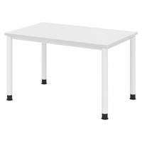 SCHREIBTISCH Serie-H 80/120/74 cm in Weiß/Weiß - Weiß, Holzwerkstoff (80/120/74cm) - bümö