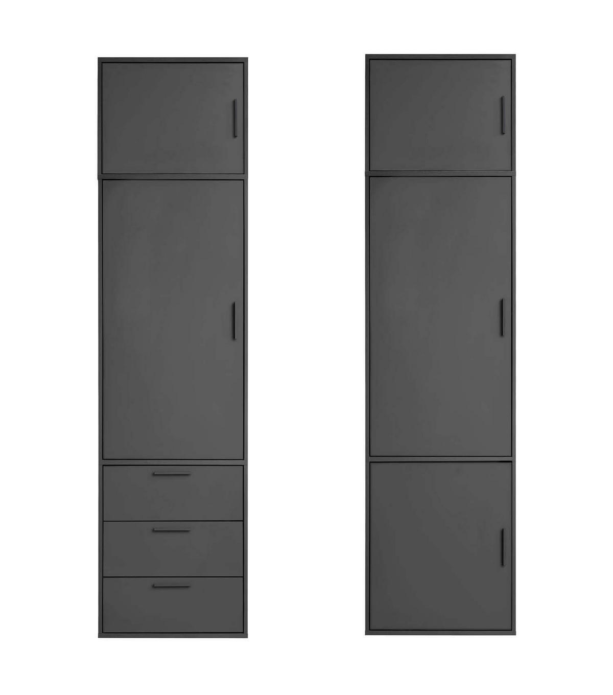 KLEIDERSCHRANKAUFSATZ Der Hochstapler - Anthrazit, Holzwerkstoff (60/47/58cm) - Mokebo