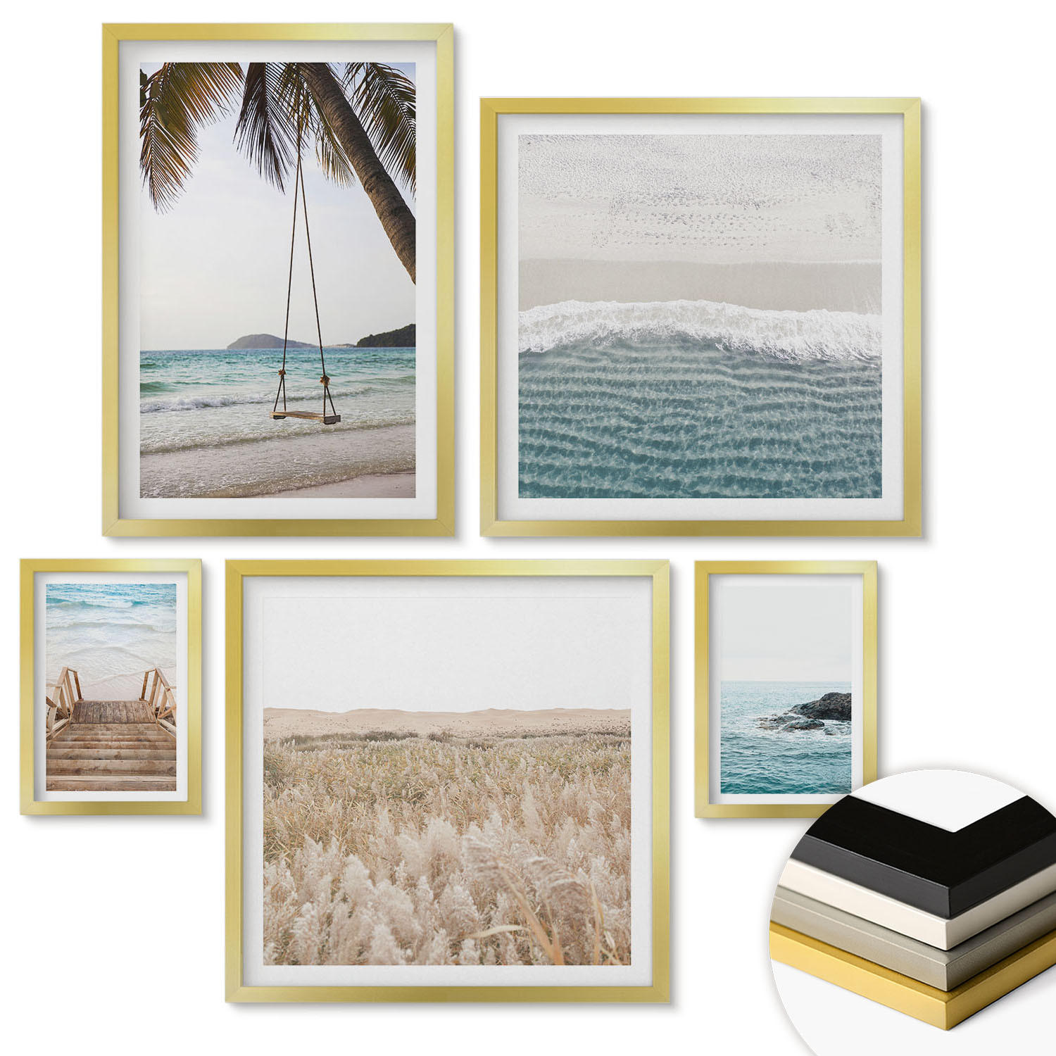 ArtPrintCave Wandbilder Gold 40x60 cm