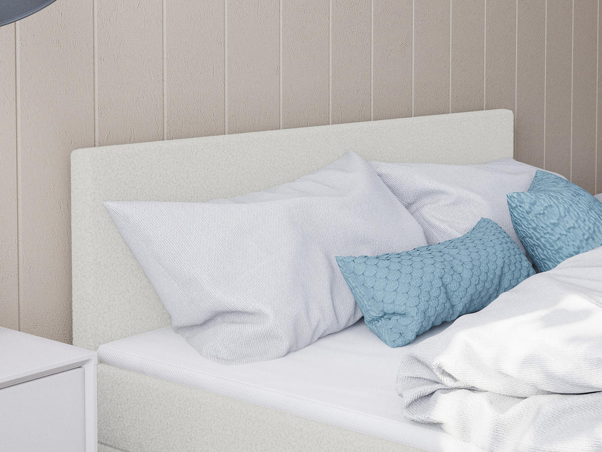 BOXSPRINGBETT ROTELLO 180x200 cm, Weiß - Weiß, Textil (180/200cm) - Fedve