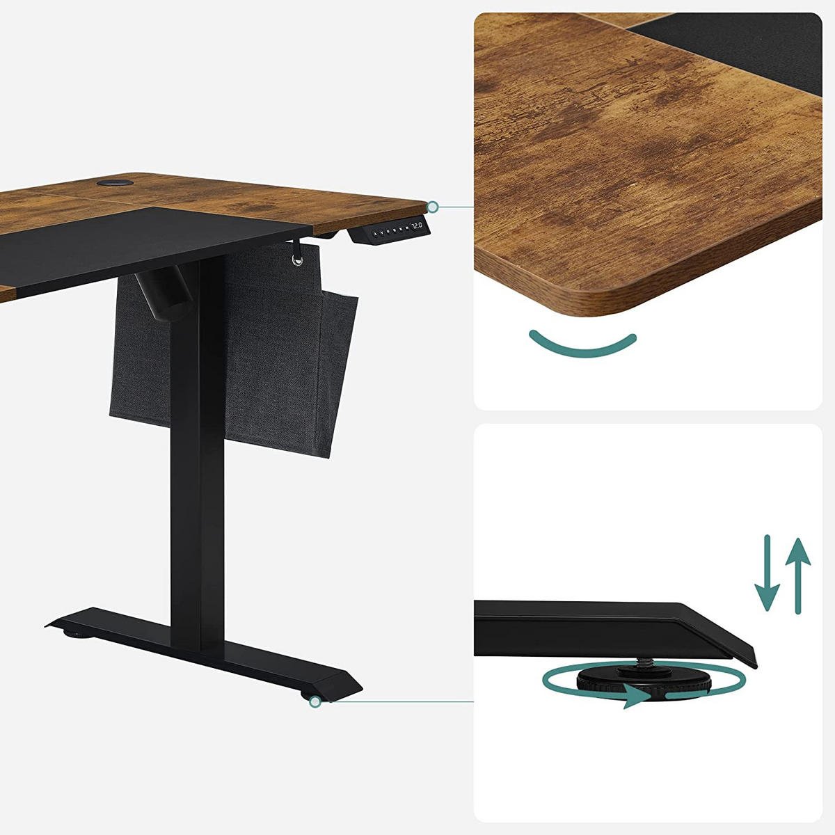 SCHREIBTISCH COMPUTERTISCH - Braun, Holzwerkstoff (140/60/120cm) - Hansiro
