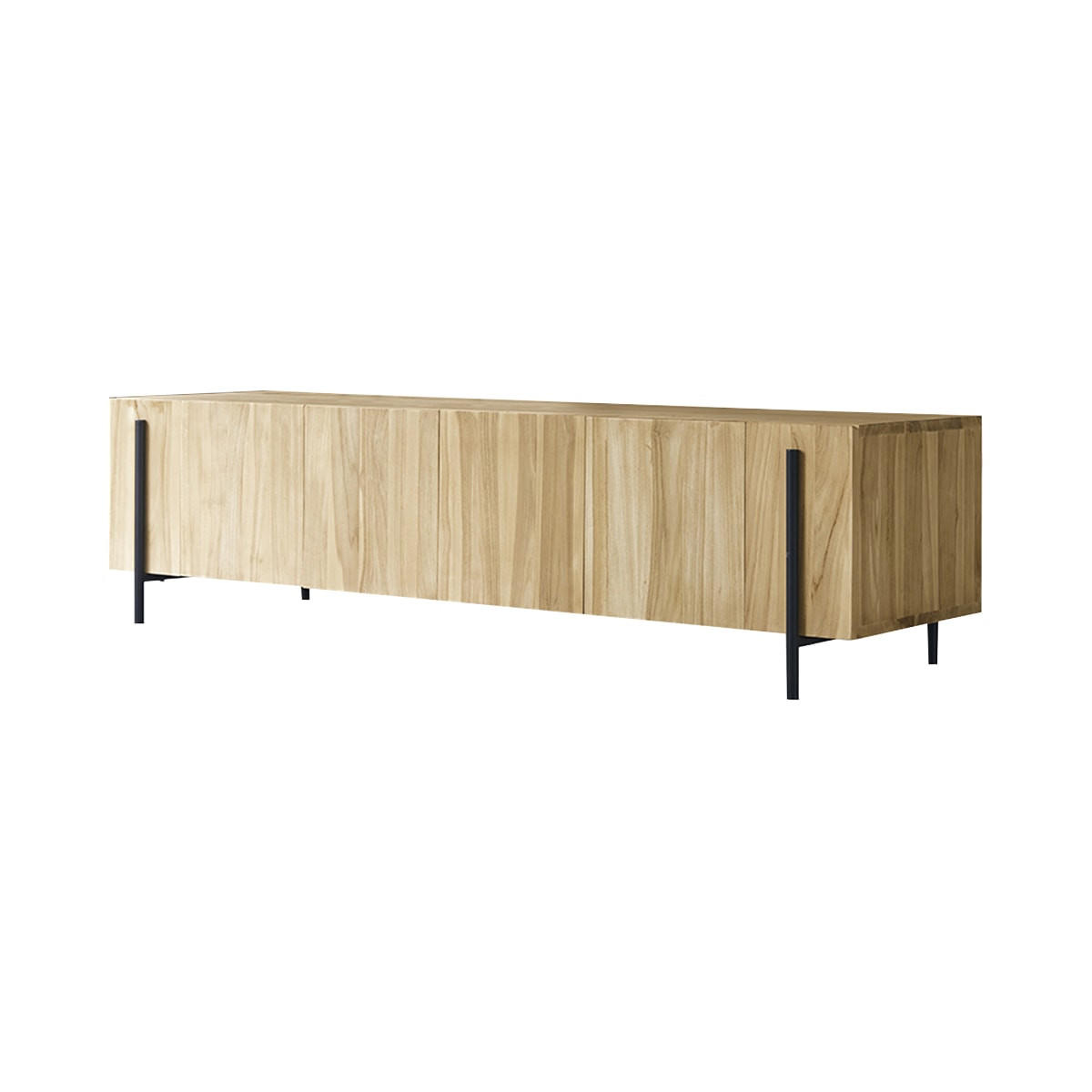 TV-SCHRANK Honorine Natur aus Teak - Naturfarben, Holz (170/44/50cm) - Tikamoon
