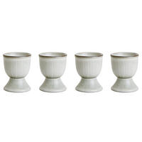 EIERBECHER (4er Set) Henley - Grau, Keramik (5/7/5cm) - Butlers
