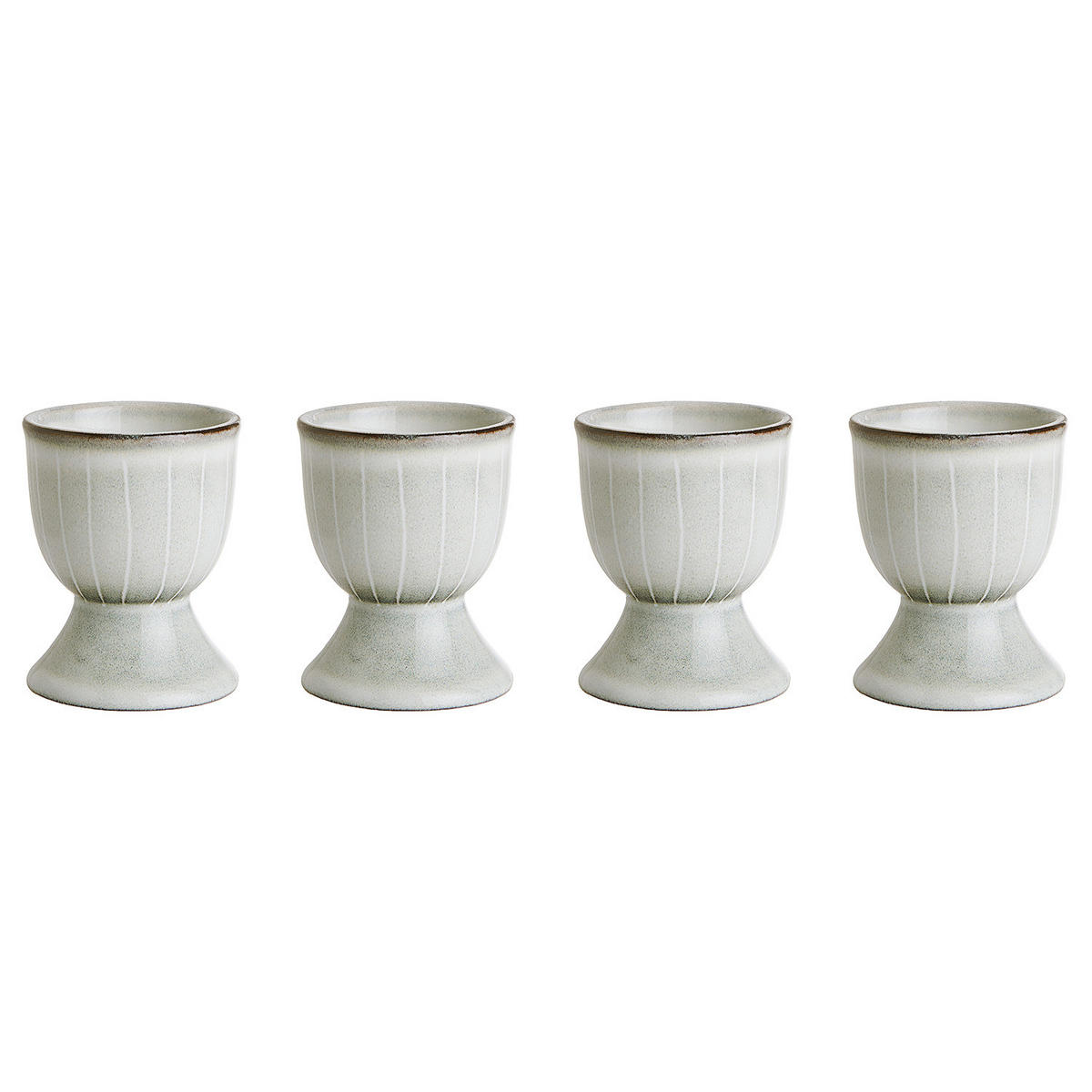 EIERBECHER (4er Set) Henley - Grau, Keramik (5/7/5cm) - Butlers