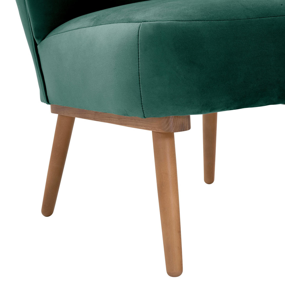 COCKTAILSESSEL Kayra Samtvelours grün - Grün, Kunststoff (72/90/74cm) - 58aufmkessel