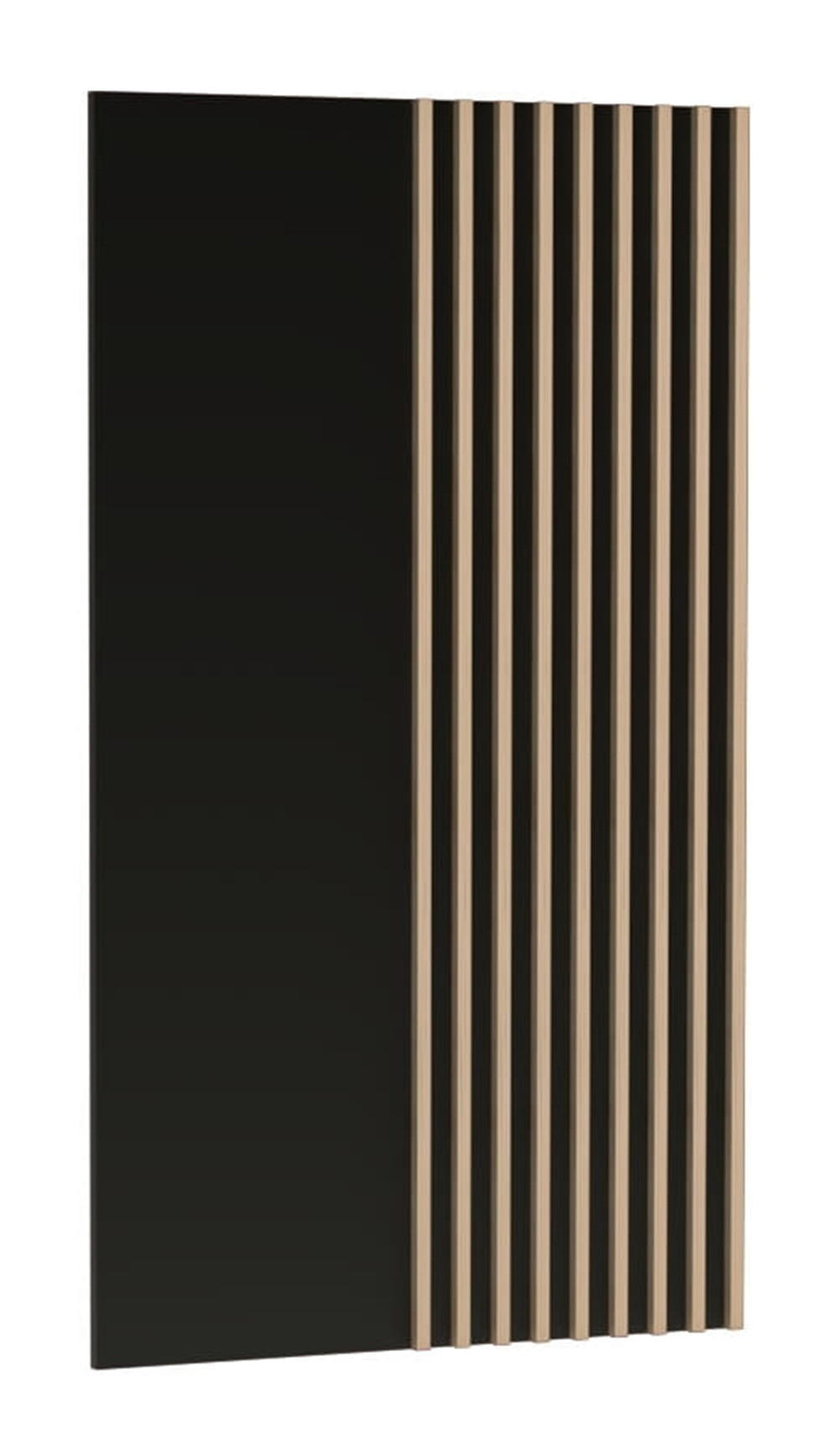 Meblini Wandpaneel Eiche Artisan, Schwarz 80x138x3 cm