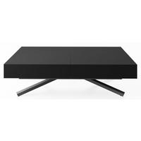 COUCHTISCH Cavetta X höhenverstellbar ausziehbar, Schwarz 120-200/80/27-76 cm - Schwarz, Holzwerkstoff/Metall (80/200/76cm) - WFL GROUP