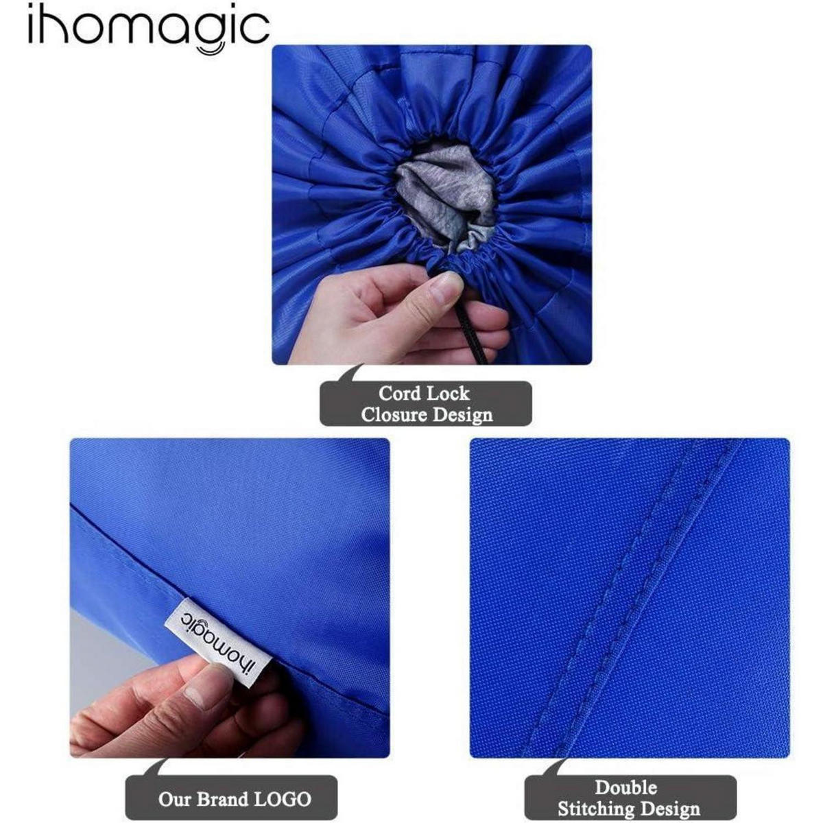 WÄSCHESACK 2-teiliges Set 120L Dunkelblau - Dunkelblau, Kunststoff (66/92/66cm)