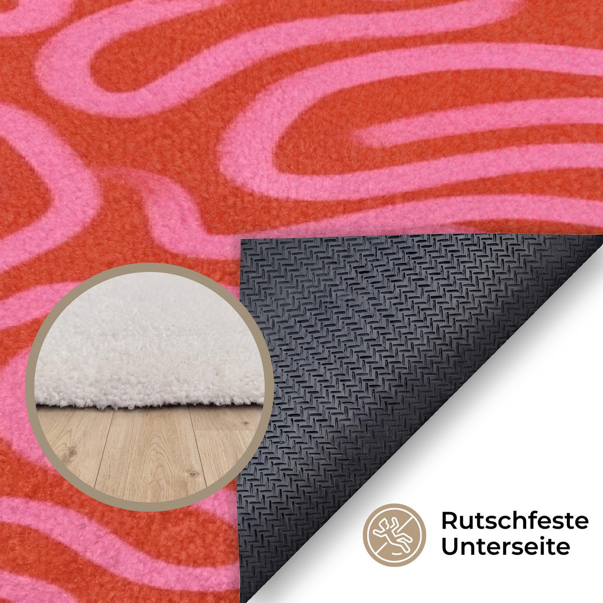 KOBERCE - Ružová - 140x200 cm - červená, textil/plast (140/0.4cm) - OnlyWow