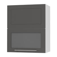 KÜCHENHÄNGESCHRANK Kvantum W8BS/60 Graphit Matt / Weiß Matt 60 / 32,5 / 72cm - Graphitfarben/Weiß, Holz/Holzwerkstoff (60/72/32.5cm) - Feldmann-Wohnen