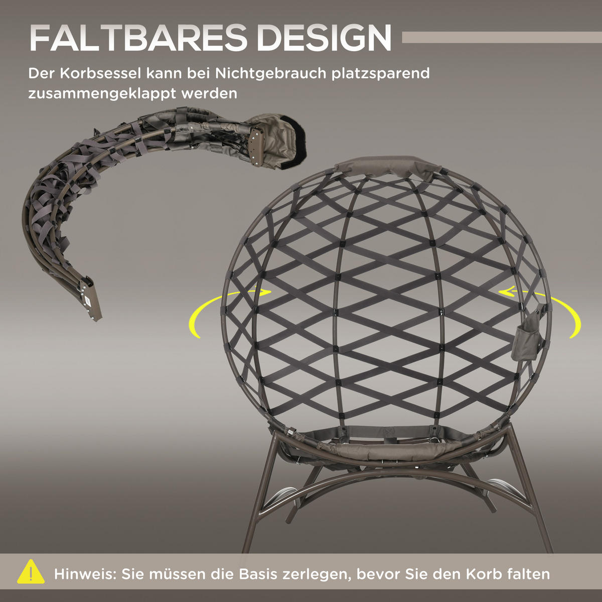 GARTENMÖBEL-SET, Stahl, Sand - Sandfarben, Metall - Outsunny