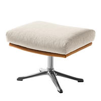 HOCKER mit Kreuzfuß - Chromfarben/Cognac, Textil (54/41/41cm) - home24