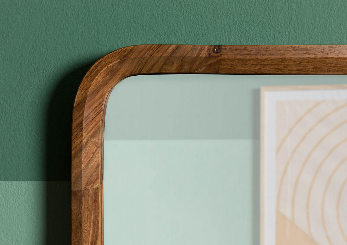 WANDSPIEGEL Sheesham 60x5x90 dunkelbraun lackiert MAILAND #240 - Dunkelbraun, Holzwerkstoff (60/90/5cm) - Massivmoebel24